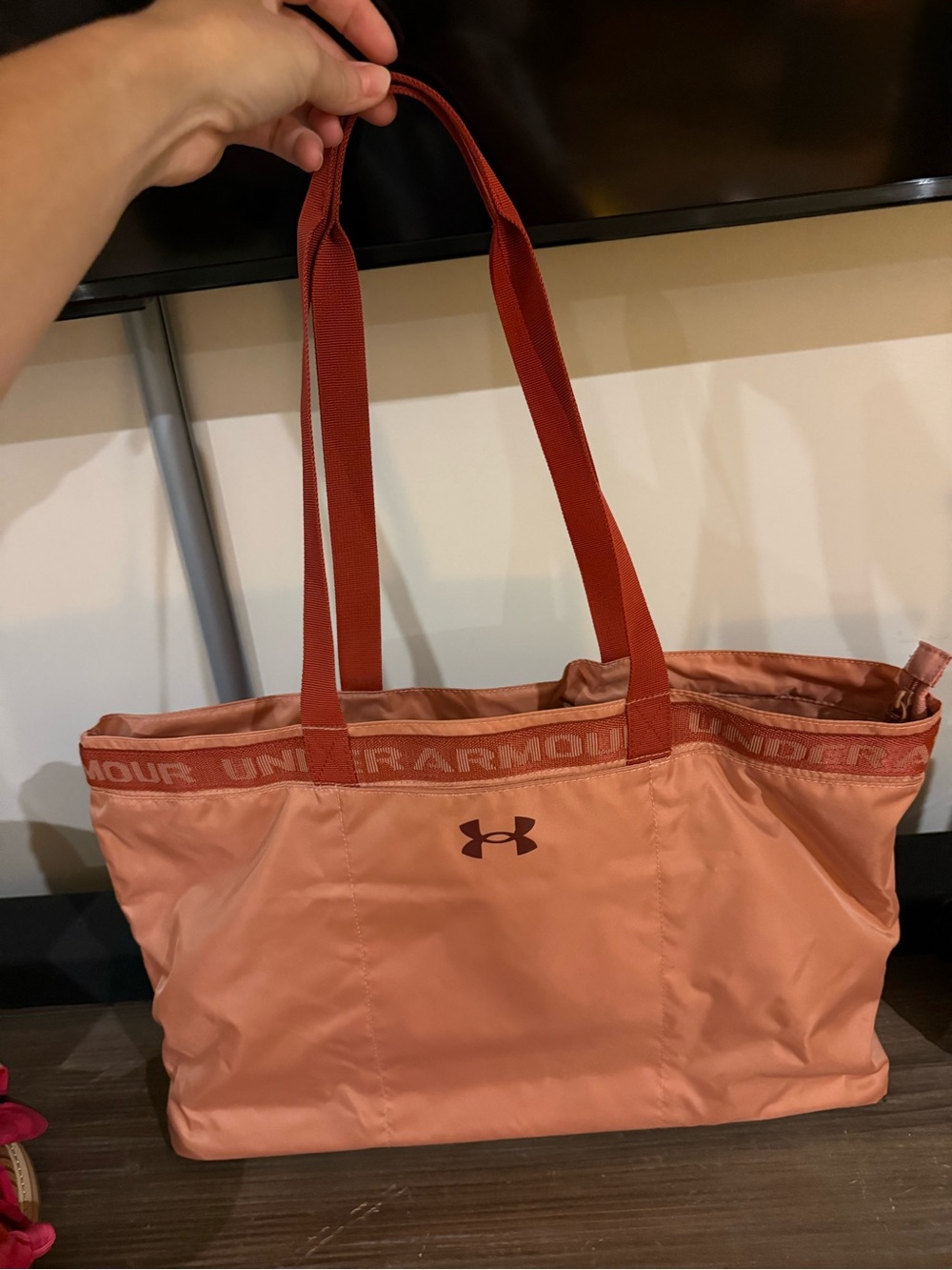 Under Armour Coral/Brick Pink Tote Bag